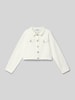 Happy Girls Regular Fit Jeansjacke mit Spitzenbesatz Ecru