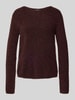 Marc O'Polo Regular fit gebreide pullover van scheerwolmix met alpaca Bordeaux