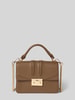 Seidenfelt Tasche mit Strukturmuster Modell 'Roros' Mittelbraun