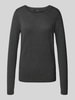Vero Moda Regular Fit Strickpullover aus reiner Baumwolle Modell 'CARE' Dunkelgrau