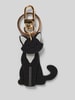Seidenfelt Schlüsselanhänger in Animal-Optik Modell 'My Cat' Black