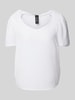 Marc Cain Regular Fit Blusenshirt mit V-Ausschnitt Weiss