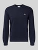 Lacoste Regular Fit Strickpullover aus Baumwoll-Mix  Marine