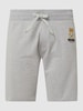 Moschino Swim + Underwear Sweatshorts mit Logo Mittelgrau meliert