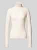 Patrizia Pepe Strickpullover mit Rollkragen Modell 'MAGLIA ESSENTIAL' Offwhite