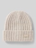 Barts Beanie met labelpatch, model 'Mella' Offwhite