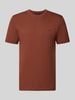 BOSS T-shirt met ronde hals Middenbruin gemêleerd