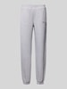 Review Loose fit sweatpants met labelprint Lichtgrijs gemêleerd