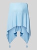 comma Poncho mit Quasten Hellblau