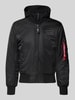 Alpha Industries Bomberjacke mit Reißverschlusstasche am Ärmel Black