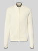 JACK & JONES Strickjacke mit Reißverschluss Modell 'FREDERIKSBERG' Offwhite