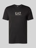 EA7 Emporio Armani T-Shirt mit Label-Print Black