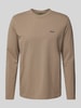 BOSS Green Longsleeve mit Label-Print Beige