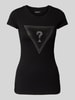 Guess T-Shirt mit Ziersteinbesatz BLACK