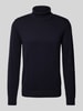 Christian Berg Men Rollkragenpullover mit Woll-Anteil und Label-Stitching Marine