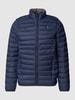 Blend Gewatteerd jack met labelpatch, model 'Romsey’ Marineblauw
