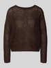 s.Oliver BLACK LABEL Relaxed Fit Pullover mit Woll-Alpaka-Anteil Dunkelbraun