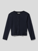 Tom Tailor Strickjacke mit Volantsaum Marineblau