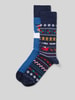 Christian Berg Men Socken mit Motiv-Stitching im 2er-Pack Rauchblau