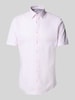 Jake*s Slim Fit Kurzarmhemd mit Knopfleiste Hellrosa