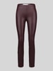 Raffaello Rossi Slim Fit Kunstlederhose aus Viskose-Mix Modell 'RESA' Bordeaux