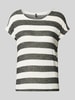 Vero Moda Relaxed Fit T-Shirt aus Viskose-Mix Modell 'WIDE STRIPE' Black