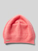 Seeberger Beanie met labeldetail Felroze