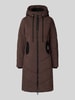 khujo Gewatteerde lange jas met capuchon, model 'ARIBAY' Donkerbruin