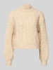 Only Regular Fit Strickpullover mit Woll-Anteil Modell 'LIDA' Offwhite Melange
