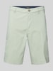 bugatti Regular fit korte chino met ceintuurlussen, model 'Flat' Groen