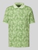 Fynch-Hatton Regular fit poloshirt met all-over print Lichtgroen gemêleerd