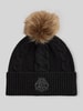 Lauren Ralph Lauren Mütze mit Kunstfellbommel Black