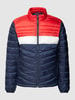 Jack & Jones Gewatteerd jack met labelpatch, model 'HERO’ Rood