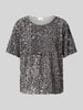 Vila Blouseshirt met pailletten, model 'FAITH' Zilver