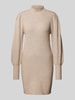 Only Strickkleid mit Turtleneck Modell 'KATIA' Beige Melange