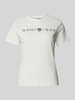 Gant T-shirt met labelprint Offwhite