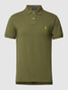 Polo Ralph Lauren Slim fit poloshirt met logostitching Donkergroen