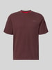 HUGO Regular Fit T-Shirt aus Baumwoll-Mix Modell 'AUSTIN' Aubergine