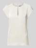 Calvin Klein Womenswear Blouseshirt met druppelvormige hals Offwhite