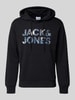 Jack & Jones Hoodie mit Label-Print Modell 'BRYAN' Black