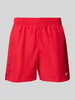 Nike Badehose mit Label-Print Rot