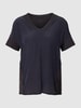 Marc Cain Blouseshirt met V-hals Marineblauw