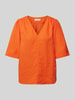 Marc O'Polo Blouse van linnen met V-hals Oranje