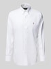 Polo Ralph Lauren Custom Fit Business-Hemd mit Logo-Stitching Weiss