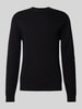 SELECTED HOMME Gebreide pullover met ribboorden, model 'DANE' Zwart