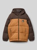Quiksilver Regular fit gewatteerd jack met logo-applicatie, model 'Cold Days' Chocoladebruin