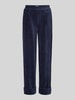 ICHI Stoffen broek met elastische band Marineblauw