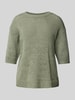 s.Oliver RED LABEL Sweter z dzianiny o kroju relaxed fit z mieszanki bawełny Khaki