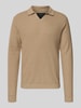 Jack & Jones Premium Gebreide pullover met ribboorden, model 'EASTON' Taupe