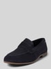 bugatti Loafers van leer met labeldetail, model 'Tryst' Marineblauw